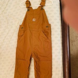 3T Carhartt toddler light brown overalls